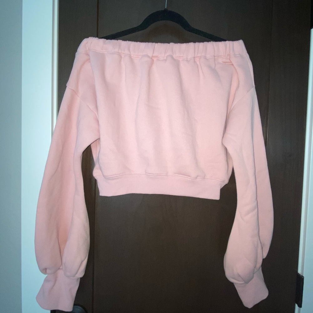 off the shoulder sweatshirt